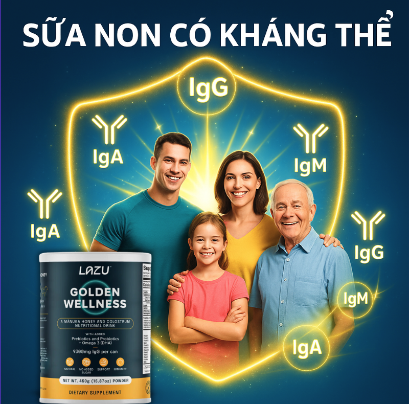 Sữa non colostrum giúp hệ miễn dịch khỏe mạnh chống lại mầm bệnh và tác nhân gây hại